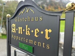 Metallschild Gästehaus Anker